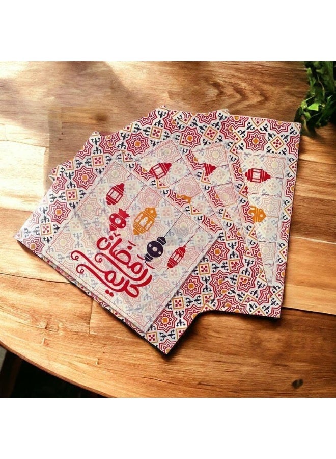 Ramadan refrigerator shelf liners - 4-piece set of easy-to-clean plastic - Image 1